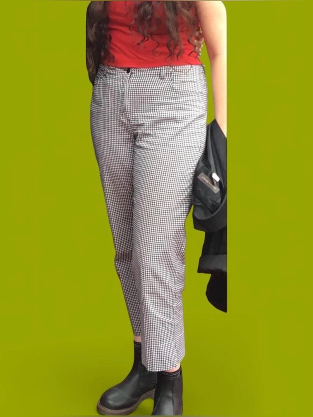 Jones Wear Black & White Gingham Pants